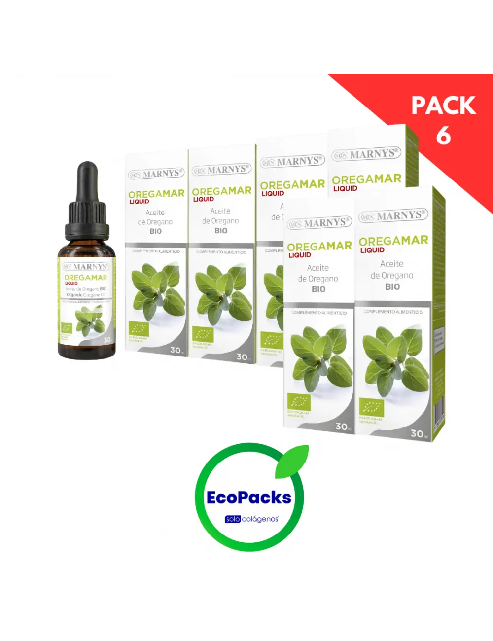 Marnys EcoPack 6 Aceite De Oregano Bio 30 Ml