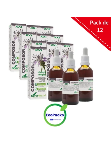 Soria Natural EcoPack 12 Composor 17 Diabesil Complex 50 ml