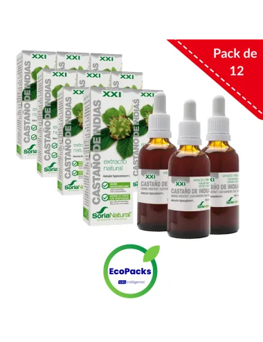 Soria Natural EcoPack 12 Extracto De Castaño De Indias 50 ML