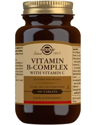 Solgar Vitamina B-Complex With Vitamin C 100 comprimidos