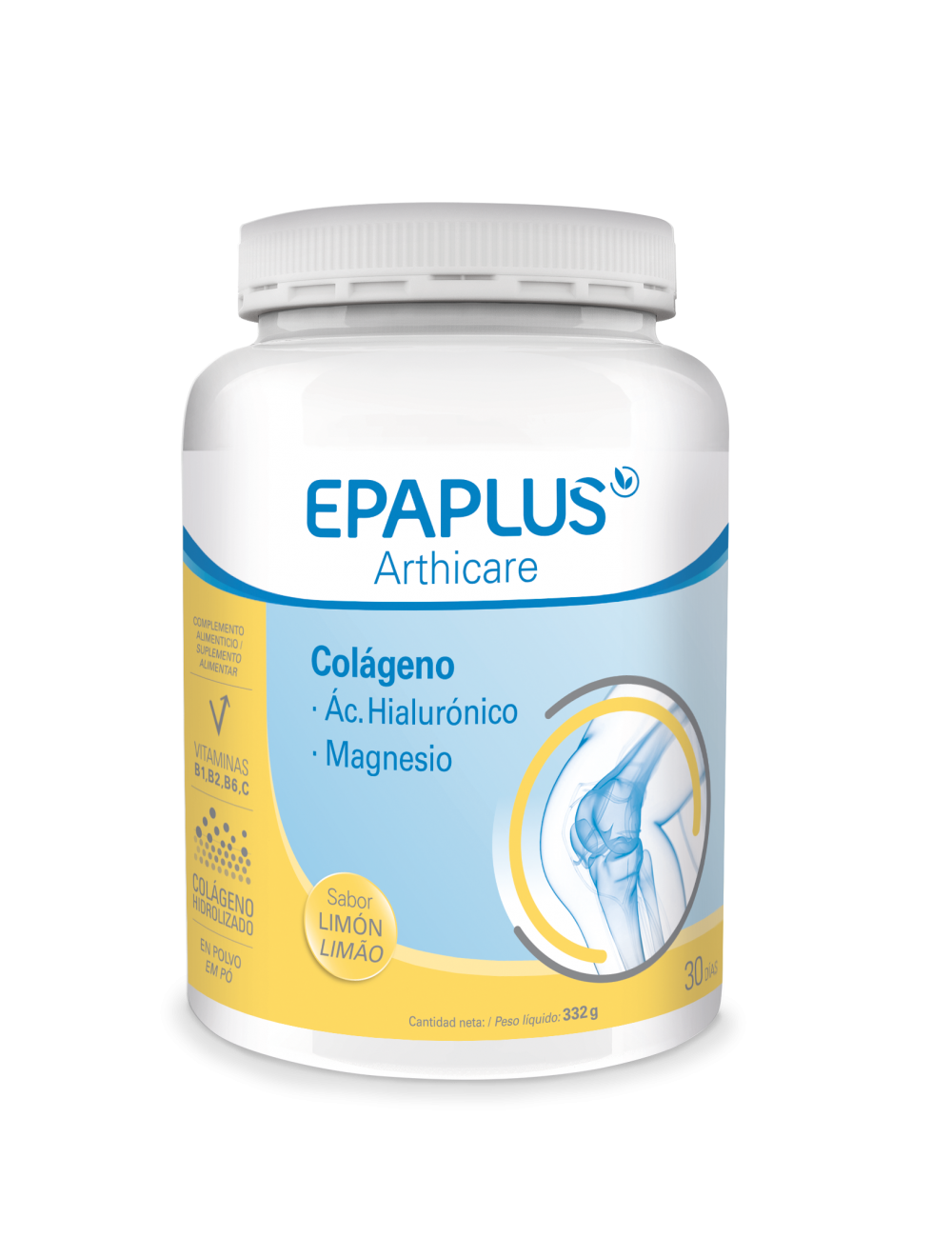 Epaplus Arthicare Cholagen + Hyaluronic + Magnesium+Silicio Sabor Limon,  325g - PharmaCuadrado