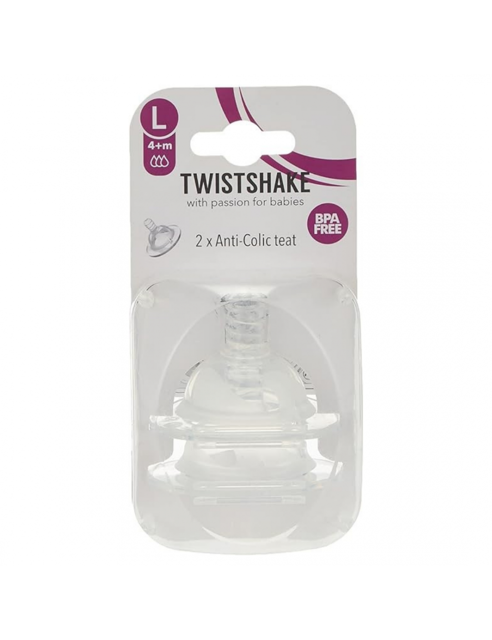 Tetinas Twistshake Anti-Cólico L (4+m)