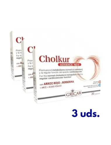 Gricar Pack 3 Cholkur Advance New 30 Comp.