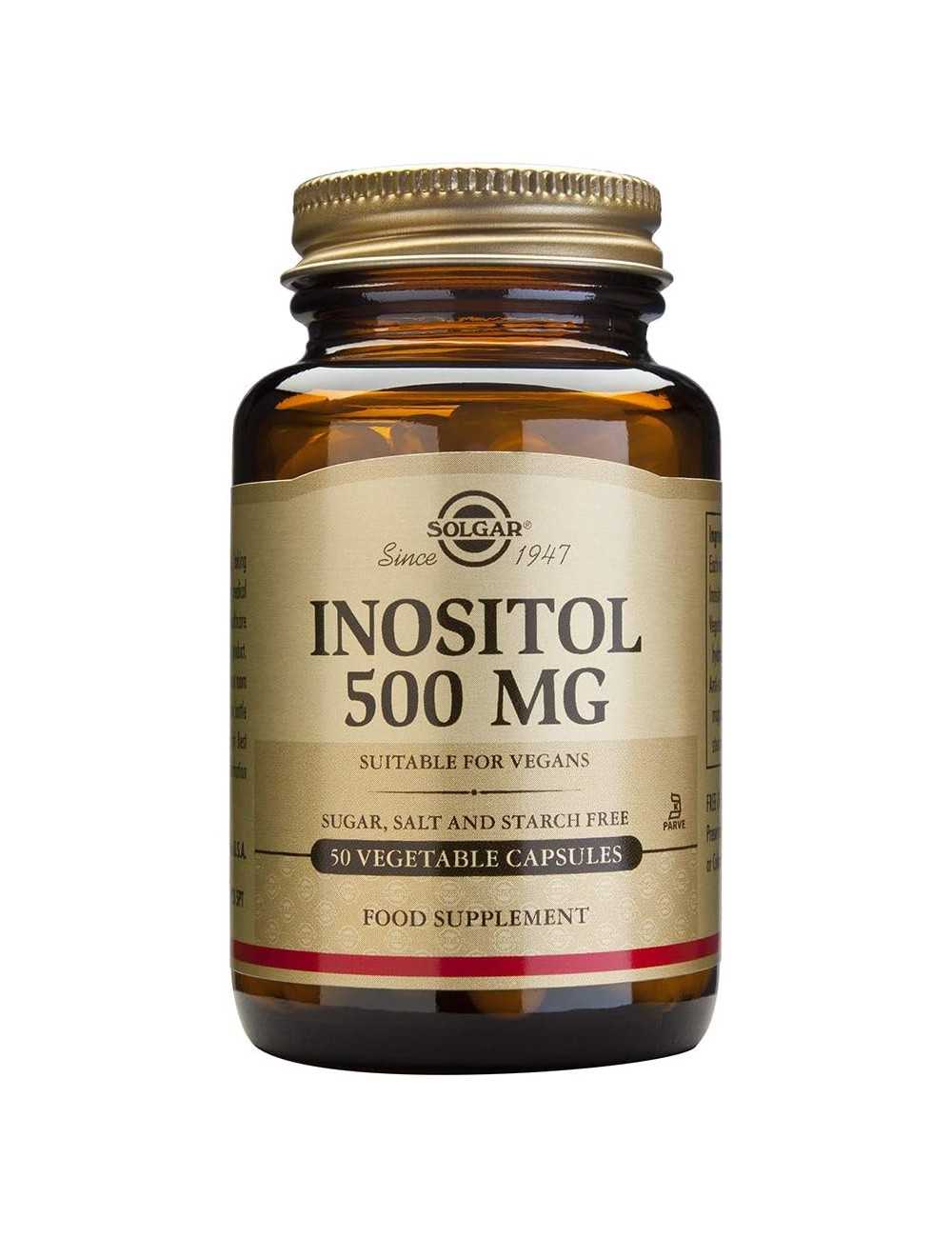 Solgar Inositol 500 Mg. 50 Cap. Vegetales