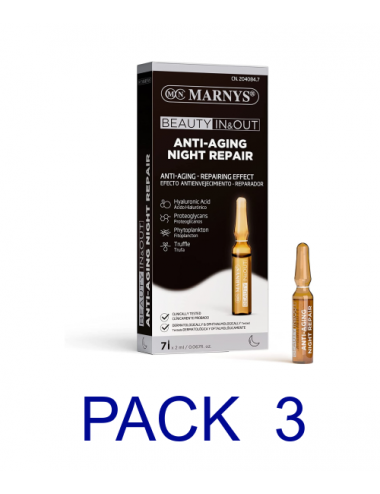 Marnys Pack 3 Beauty In & Out Anti-Aging Night Repair 7 Amp.