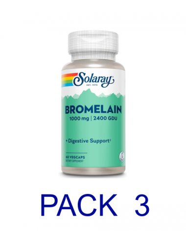 Pack 3 Solaray Bromelain 60...