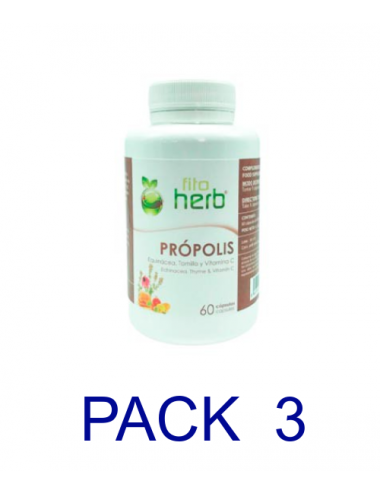 Fito herb Pack 3 Própolis 60 Cáp.