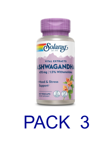 Pack 3 Solaray Ashwagandha...