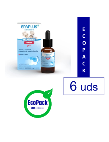 EcoPack 6 Epaplus Melatonina Gotas 30 Ml