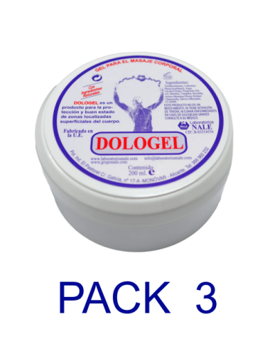 Pack 3 Dologel Tarro 200 ml...