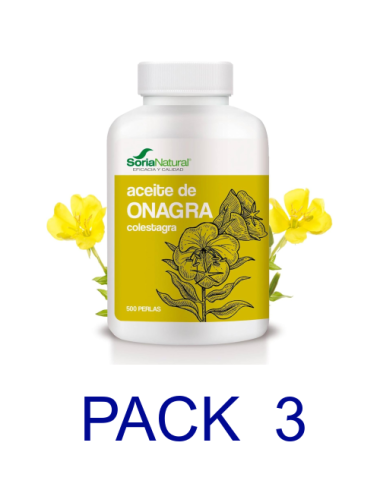 Soria Natural EcoPack 3 Aceite de Onagra Colestagra 500 perlas