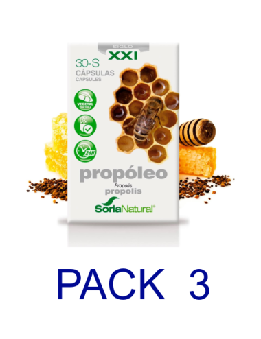 Soria Natural Pack 3 Propóleo 30 Cáp.
