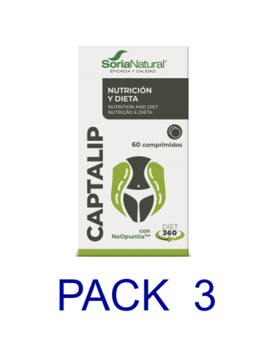 Pack 3 Soria Natural Captalip 60 Comp