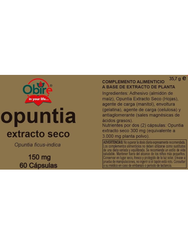 Obire Opuntia 150 mg. (ext....