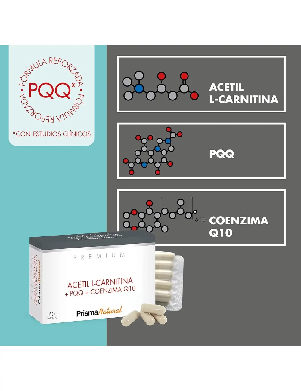 acetil l carnitina prisma natural Premium l-Carnitina+PQQ + Coenzima Q10 60 Cap trizepatide Frozen Orange Pop:Sweet Grape Candy L Carnitine L Tartrate