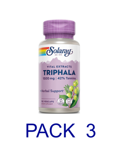 Pack 3 Solaray Triphala 90...