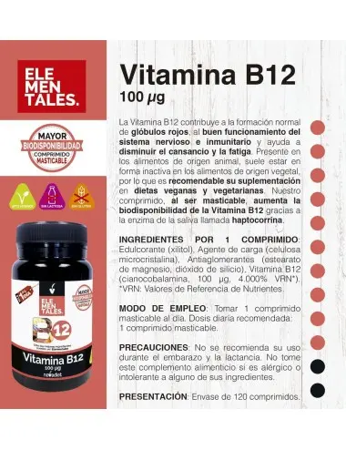 Novadiet Vitamina B12 100 mcg