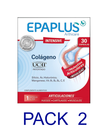 Pack 2 Epaplus Colágeno UCII + Silicio 30 Días 30 comp