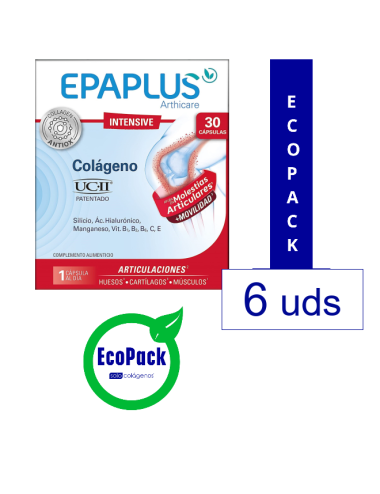 EcoPack 6 Epaplus Colágeno UCII + Silicio 30 Días 30 comp