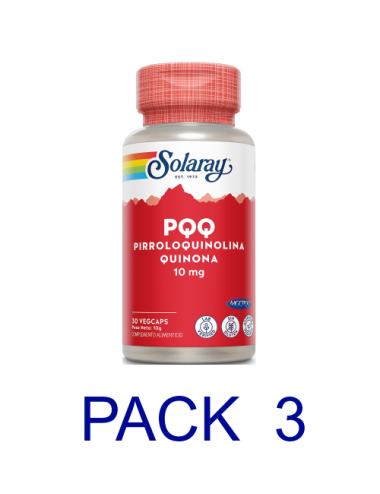 Pack 3 Solaray PQQ 10 Mg....