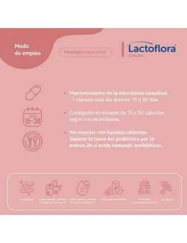 Lactoflora Ciscare 15 cápsulas