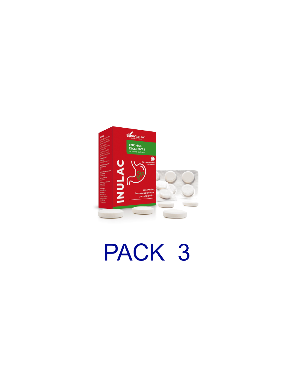Soria Natural Pack 3 Inulac 30 Comp.